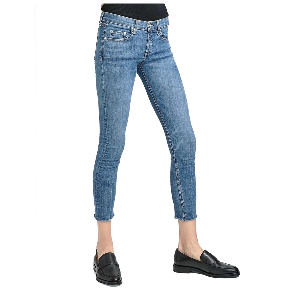 Rag Bone Ankle Skinny With Frayed Hem Lucky Rouge Jeans Women Size 28